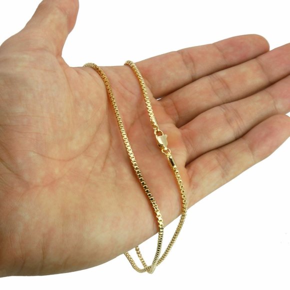 New 18k Gold Angel 24" Cuban Chain + Pendant - Picture 5 of 5